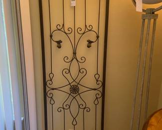 Metal Wall Panel, Torchere Floor Lamp