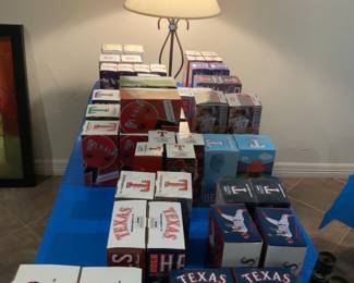 Texas Rangers memorabilia.