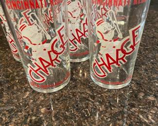 Charge! Cincinnati Reds tumblers…circa 1960’s