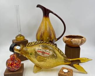 Harvest Gold Vintage Glass - BMP Ceramic Ewer	