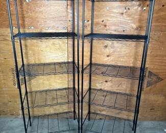 Pair of Black Adjustable Wire Shelves (#2)	