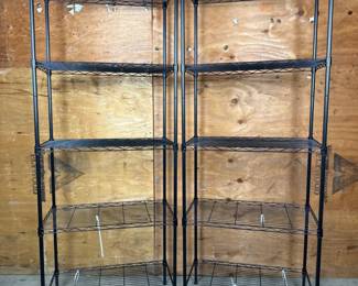 Pair of Black Adjustable Wire Shelves (#1)	