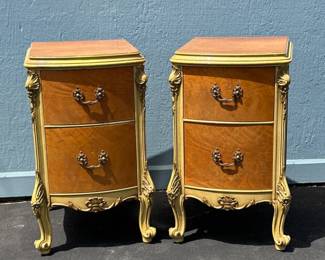 Vintage Art Deco French Style Nightstands - Once Part of a Vanity	