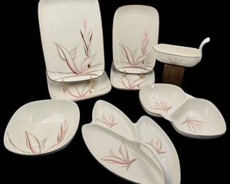 Vintage Winfield Dragon Flower Porcelain Serving Ware - USA Made	