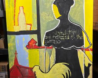 Signed Original Painting 'Fruition' Seattle Artist David Tupper -Chupa	