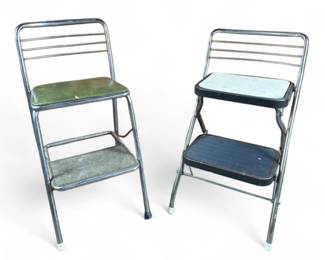 Mid Century Folding Step Stools	