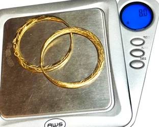 Large 14K Gold hoop earrings  