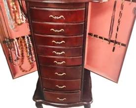Sturdy well made Jewelry armoire with drawers