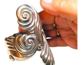 Sterling Silver Ornate Lg Showy bracelet 58 grams