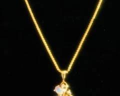 14K  Gold Opal & Diamond Necklace