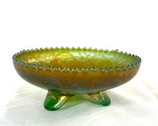 Carnival Glass footed bowl 