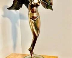 Exquisite Angel Statue Descending Night 24"&nbsp;