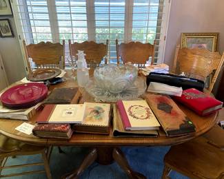 punch bowl, chargers, mahjong sets( new and older)