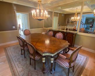 Aubusson rug & Quality table and chairs