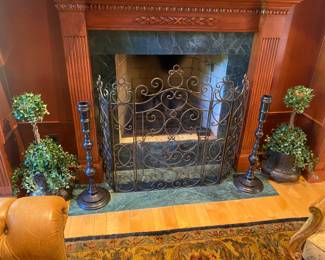 Pair brass planters / or candlesticks