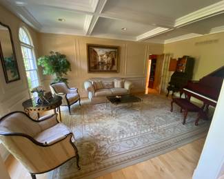 Pair tub style chairs- comfy sofa