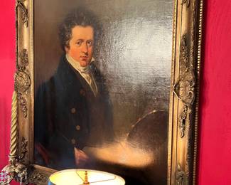 English oil on canvas, antique painting