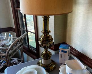 Mid Century lamp and corning Ware