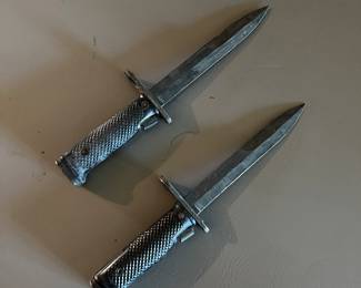 These knives have been pulled by the family