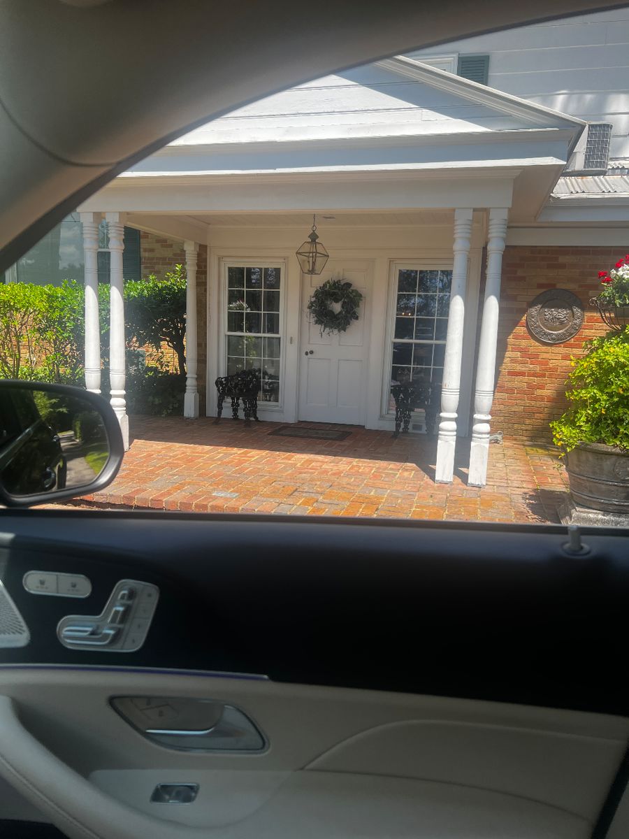 Grand Entrance, Wreath, has had a bird nest in it for the past several years 