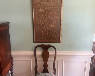 Impressive, needlepoint, Queen Anne’s chair