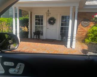 Grand Entrance, Wreath, has had a bird nest in it for the past several years 