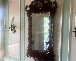 Antique highly carved mirror