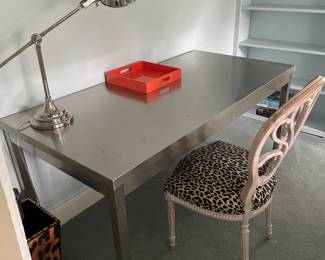 Steel Table on Wheels