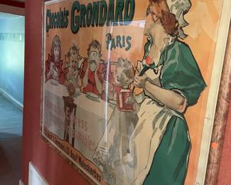 Framed Antique French Poster