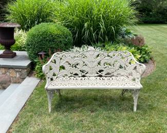 Pair of Cast Aluminum Benches