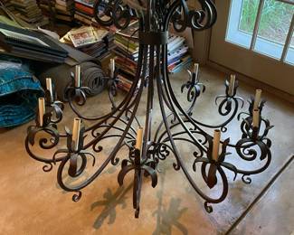 Large Iron Holly Hunt Chandelier