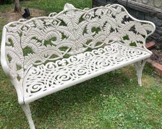 Pair of Cast Aluminum Benches