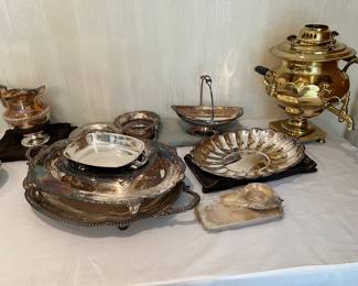 Silver Plated Service and Samovar