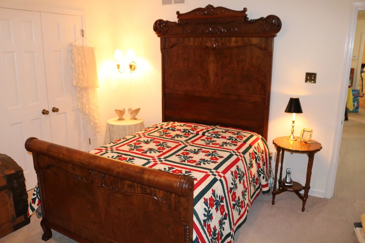 Antique Highback Bed