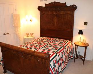 Antique Highback Bed