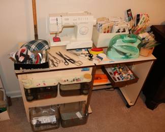 Sewing Table and Machine