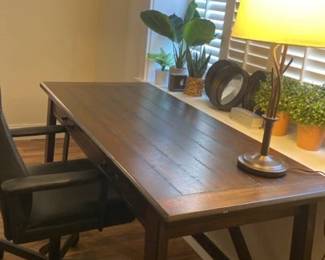 Cozy Desk, Chair And Lamp For My Office