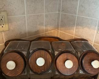 Vintage Glass Jar Canisters 