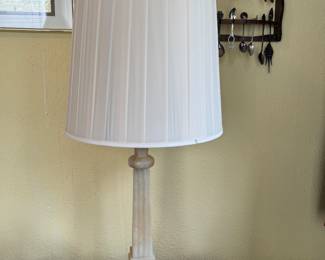 Carved Mid Century Modern Alabaster Lamp, Picture 1 of 2