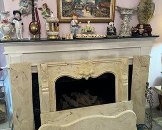 Individual marble mantle slabs