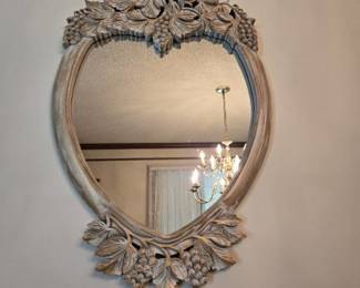 Enchanted Carved Heart Shaped Mirror