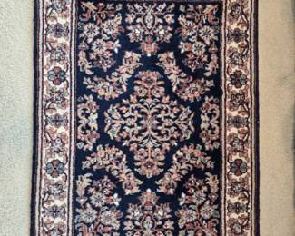 Floral Rug with Fringe on the Ends