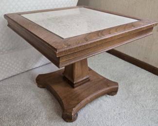 Wooden Tile End Table