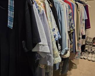 Lot of Woman's Clothes - Sizes Small - Medium - Large - House Coats/ Robe, Jackets, Blouses, Shirts