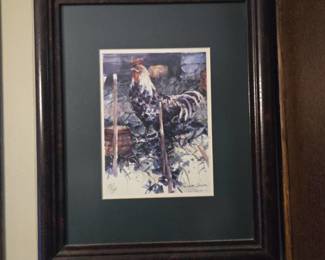 Rooster Print by Donna Brown