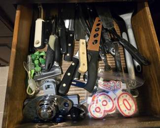 Contents of Drawer (Cooking Utensils/ Birthday Candles)