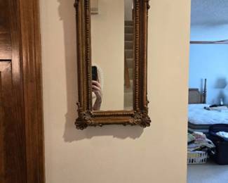 Wooden Entryway Mirror 18in x 9in