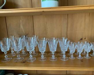 Cristal D'Arques-Durand crystal glasses plus more crystal not pictured