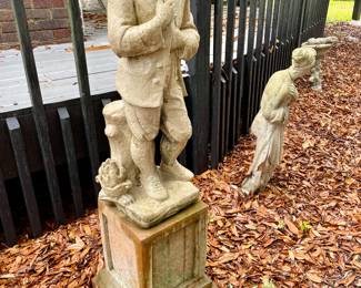 $120. Concrete Stand and Statue