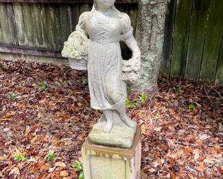 $120. Concrete Stand and Statue